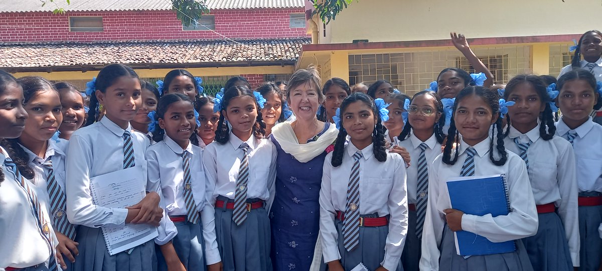 Christine is thrilled to be in India on International Day of the Girl, visiting schools to meet the amazing girls taking part in Saphara Girl Champions. She says 'it's great to see girls creating communities to support each other to Be the Change in their families and schools.'