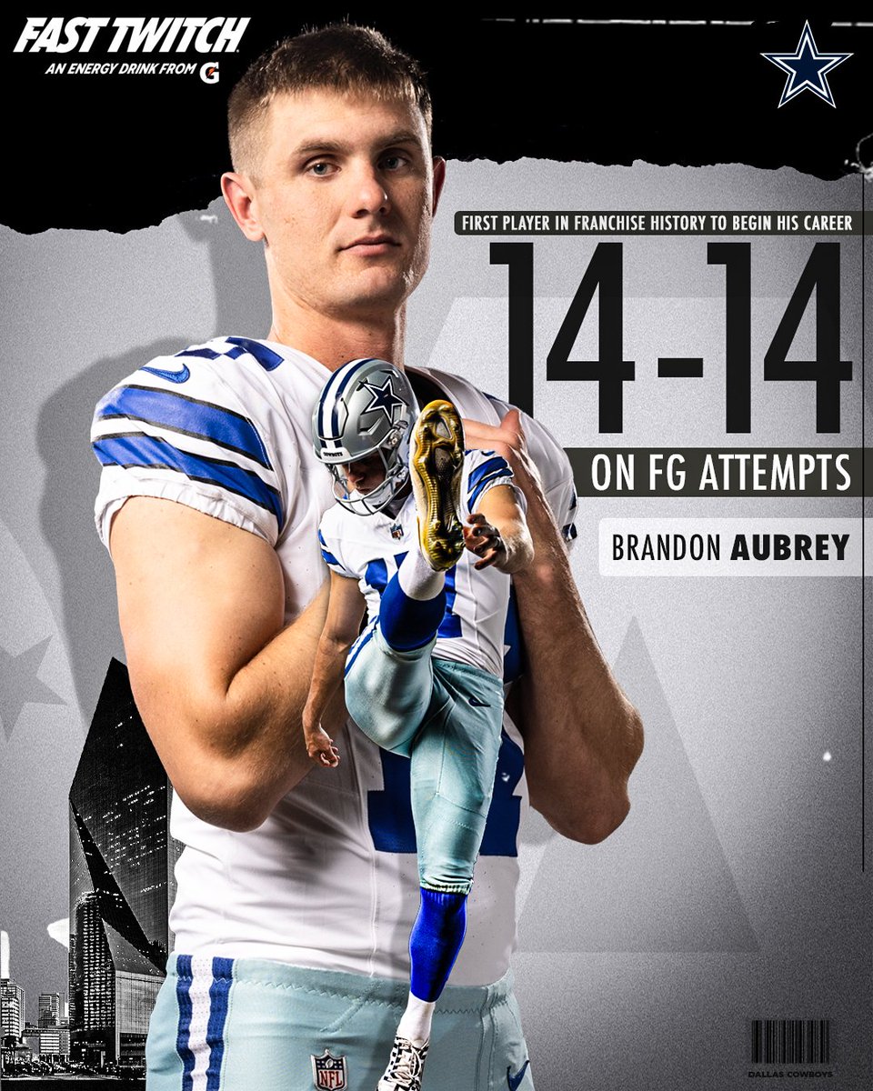 Aubrey’s been automatic ✅

#DallasCowboys | <a href="/FastTwitchDrink/">Fast Twitch Energy Drink</a>