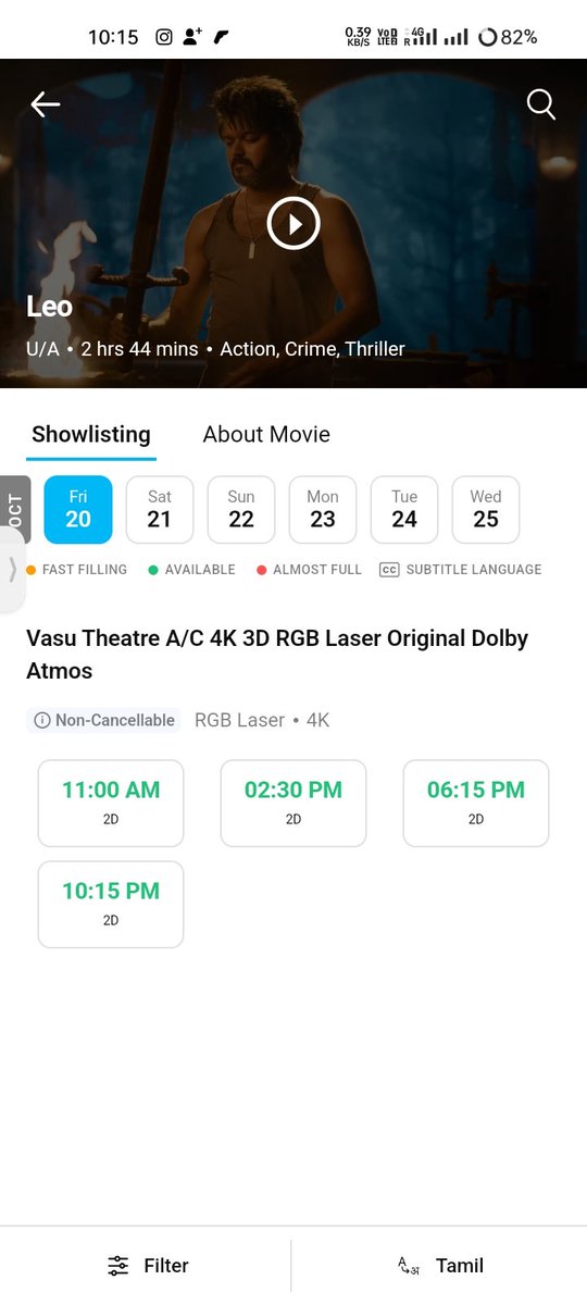 trichy_cinemas's tweet photo. Kumbakonam fans fort @vasutheatre booking open (day 2)
@TicketNew @PaytmTickets

#leo #LeoInIMAX #LeoFilm #LeoFromOctober19 #leofdfs https://t.co/e1BwWOuL2M