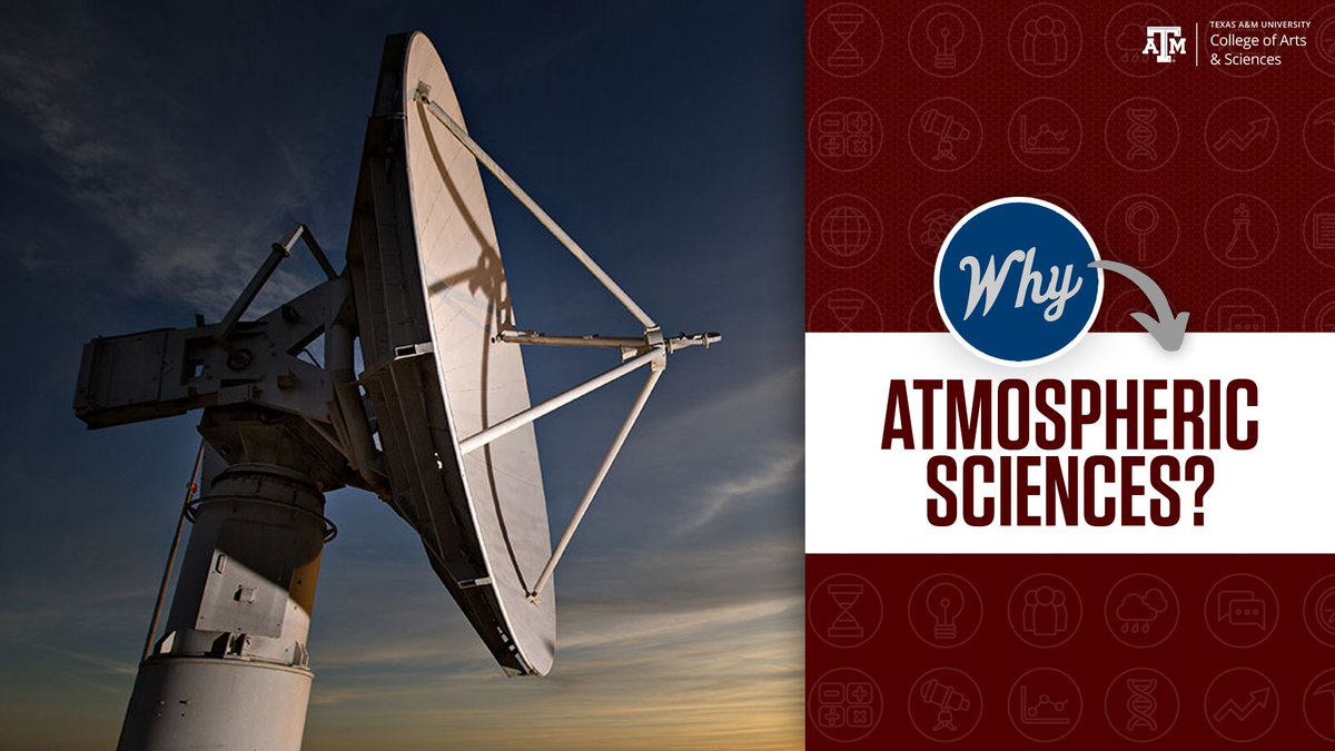 Discover why @TAMU_ATMO is leading the way in atmospheric research, tackling pressing global challenges like extreme weather, air pollution, and climate change. Join us in uncovering the secrets of our dynamic planet! #AtmosphericSciences Learn more: artsci.tamu.edu/atmos-science/…