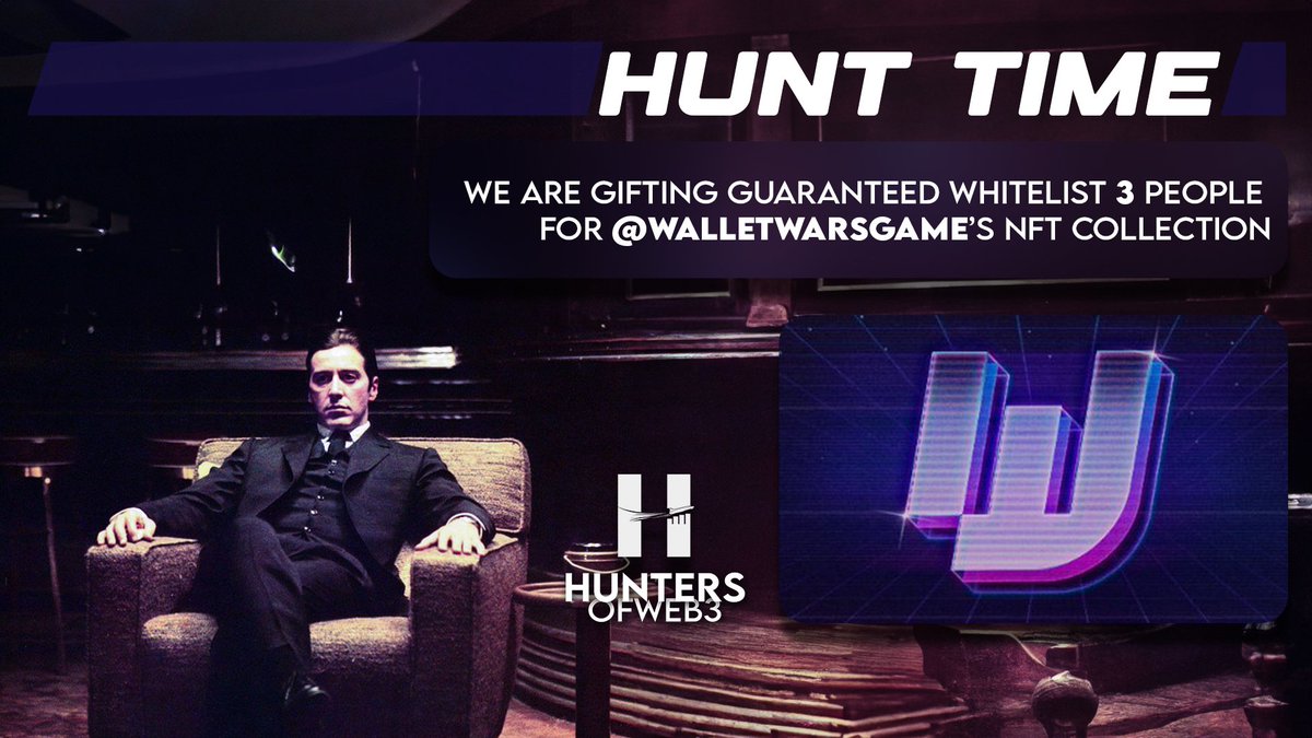 Hunt Time! 🥷🏻

We are gifting guaranteed whitelist to 3 people for 
<a href="/WalletWarsGame/">WalletWars.io</a>'s NFT collection.

Conditions:

💠 Follow @langeriuseth, <a href="/WalletWarsGame/">WalletWars.io</a>, @bzrjohn
💠 Like + RT
💠 Tag a friend

For more chance 👇🏻

alphabot.app/wwxhunters-3rd