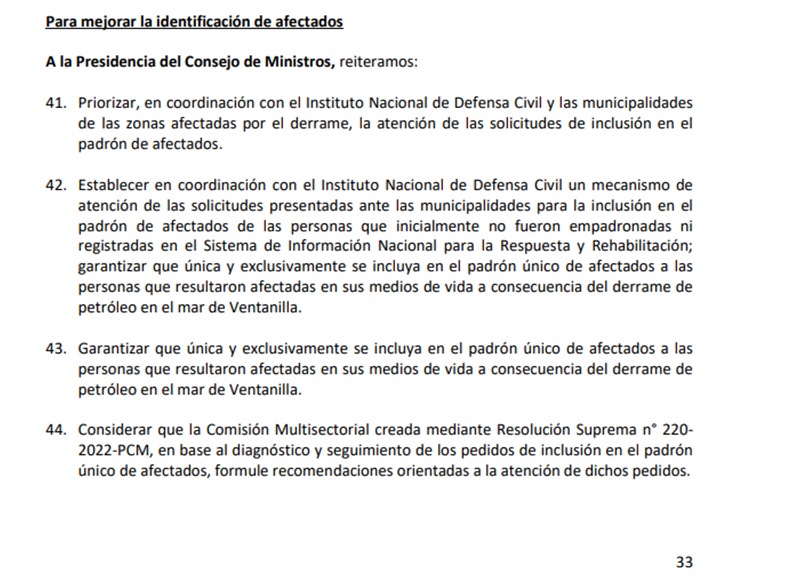 FrenteDefensaPE's tweet photo. El Frente (FDA) solicita a las autoridades el cumplimiento del Informe Defensorial 01-2023-DP, que recomienda a la @pcmperu e @indeciperu incluir en el padrón a todos los afectados por el derrame de hidrocarburos ocurrido en @Repsol 
#compensacionjusta #repsolhaztecargo https://t.co/KoZ6BLnlWx