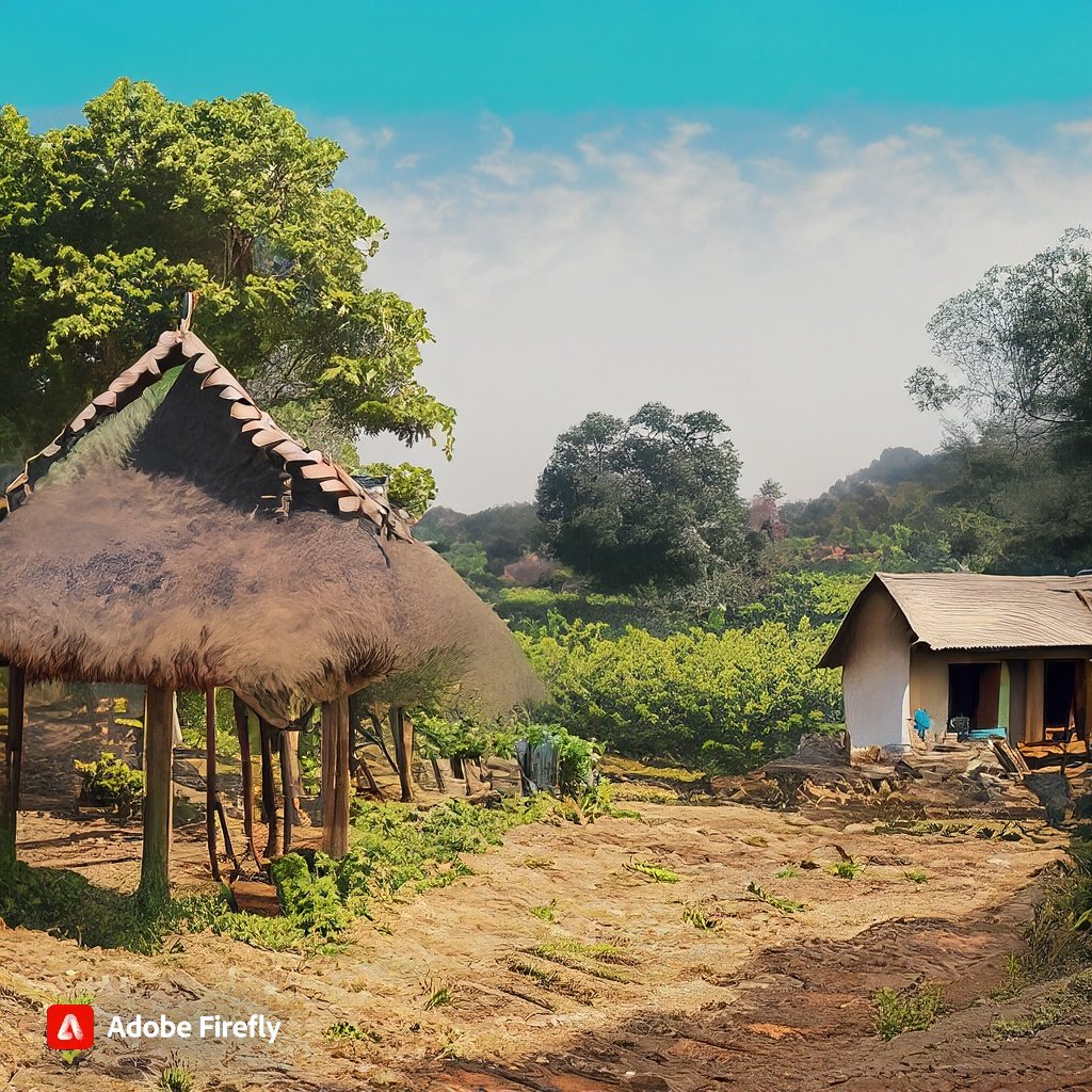 arakeawara's tweet photo. the lush green landscapes that define the Indian countryside. Use warm, earthy colors to capture the essence of simplicity, community, and the serene beauty of rural life in India. #Firefly #fireflyimage2 https://t.co/8JfGJzl7g9