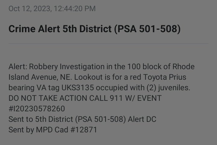 alanhenney's tweet image. TEENS ROB AMAZON DRIVER OF CAR --- 100 blk Rhode Island Ave NE DC. Two teens, at least one was armed, robbed Amazon driver of a red Toyota Prius with Va tags. #EckingtonDC #EdgewoodDC
