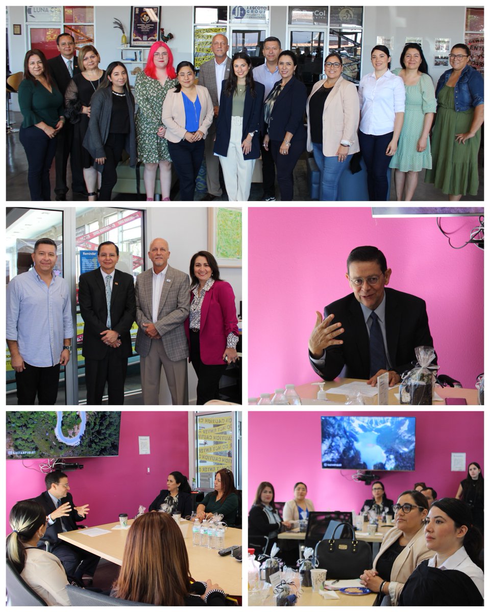 Nos reunimos con las integrantes del #PCEME, en esta cuarta edición, el Cónsul General <a href="/jcmendoza2011/">Juan Carlos Mendoza</a> les dio una cálida bienvenida. Además, recibieron valiosas mentorías de expertos de <a href="/MileOneInc/">MileOne Laredo</a> para ayudarlas a poner en marcha sus planes de negocios. 🇲🇽📚📊