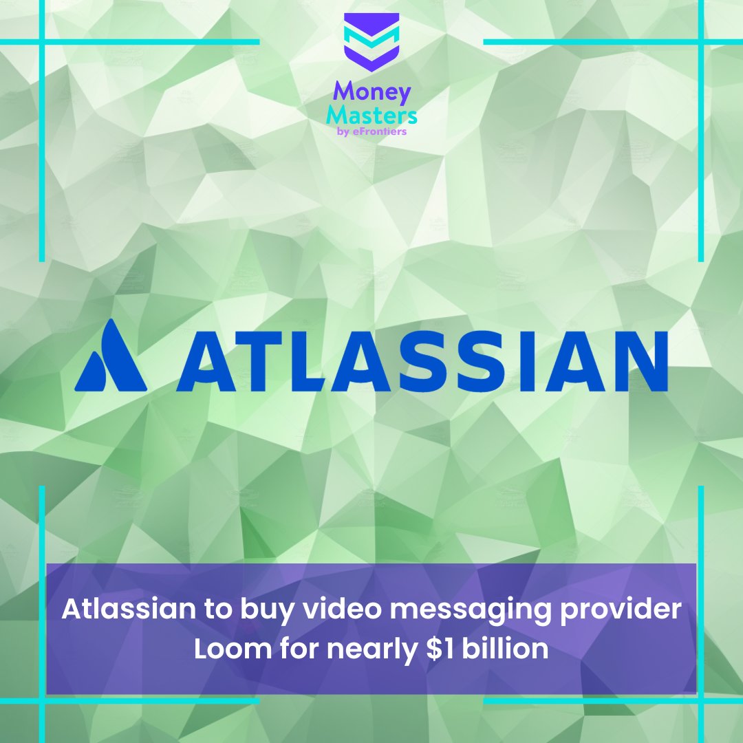 Atlassian to acquire video messaging platform Loom, expanding its collaboration tools amidst the rise of hybrid work. 🚀💼 Reported by Reuters. #Atlassian #Loom #TechAcquisition
