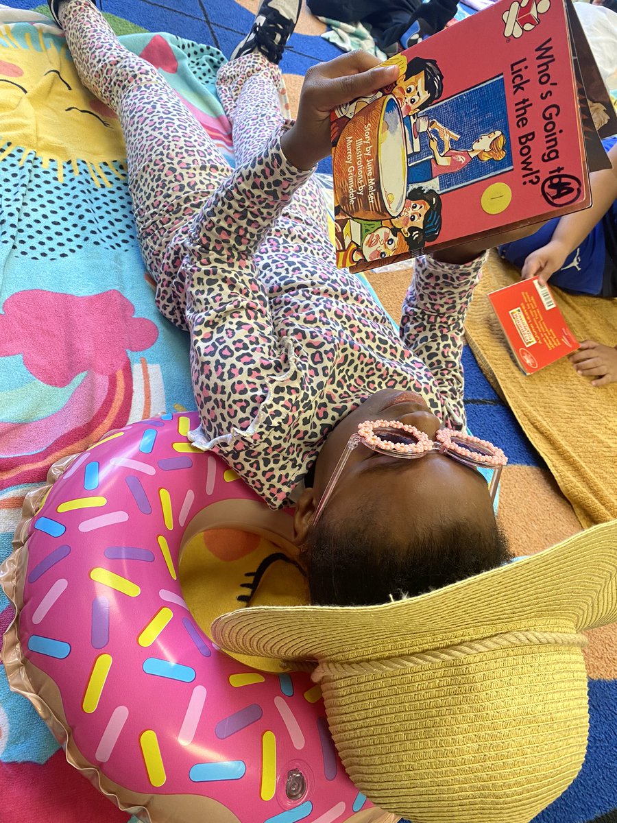 The goal is simple, we want our students to love reading! Successful library ribbon cutting/ “Dive” into Reading Pool Party!  #edisonk12 #jmproud <a href="/SeilerM1/">Mike Seiler</a>