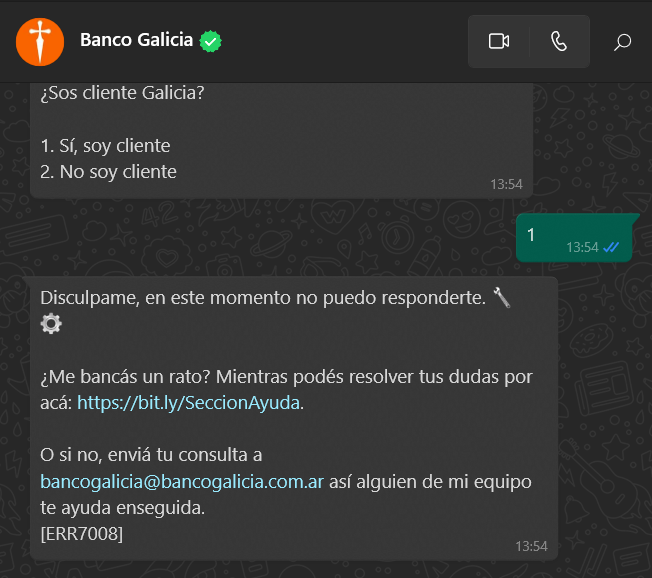 JosemaCuenca's tweet photo. @BancoGalicia ahora no veo info de mis tarjetas, el soporte tampoco funciona https://t.co/n4veXmcaOn