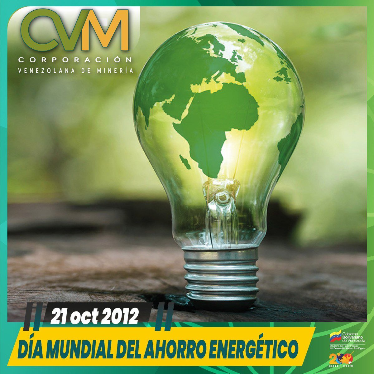 cvm_ve's tweet photo. #Efeméride || 2012: Día Mundial del Ahorro Energético.

Decretado durante Foro Energético Mundial, busca concienciar sobre uso racional de recursos energéticos provistos por la naturaleza, e impulsar acciones que reivindiquen el mejor uso energético.

#21Oct https://t.co/ynr6HRkSgP