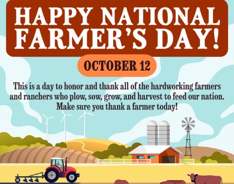 Remind your friends that food doesn’t just magically appear at the grocery store. Thank you to all farmers, ranchers and all the hardworking folks that help feed the world! #NationalFarmersDay