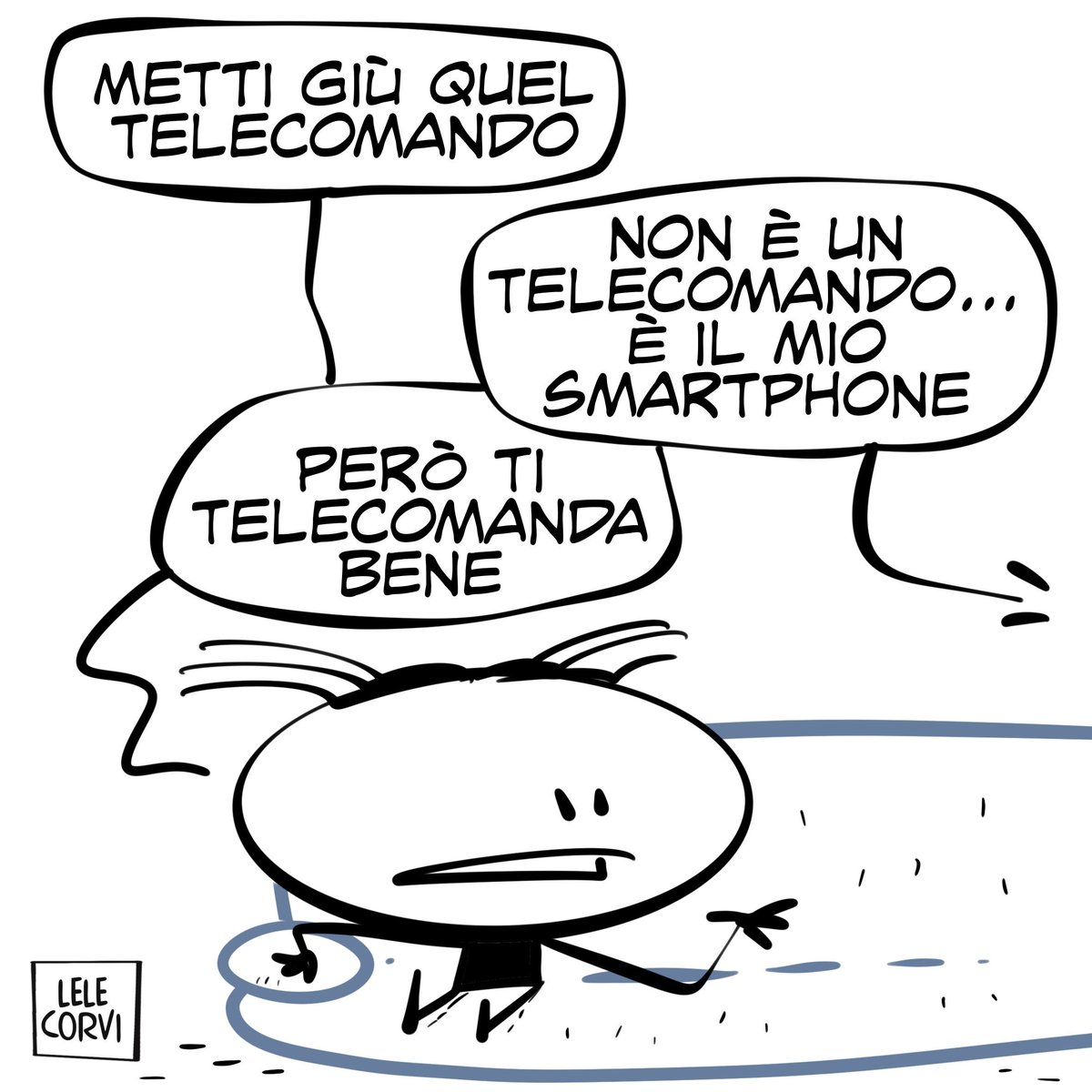 LeleCorvi's tweet photo. Telecomandi
—
✏️Vuoi una vignetta personalizzata?
✉️ Contattami
📘 Le vignette di Dadgad le trovi su Amazon
🔺 Per maggiori info: link in bio. 
—
#Smartphon #Social
#Dadgad #LeleCorvi #Vignette https://t.co/k6I5PmhpnI