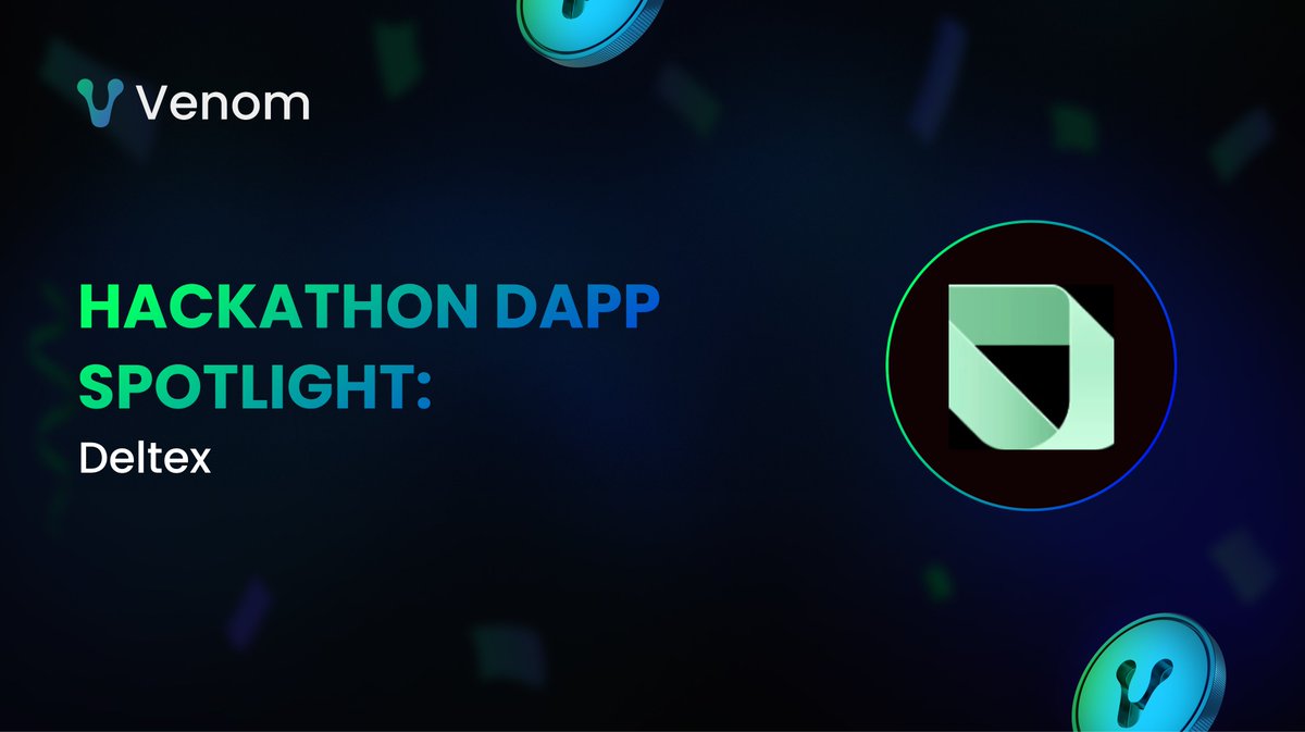 [1/6] Venom Hackathon DApp Spotlight: Deltex

Let's dive into Deltex, an extraordinary project that clinched the 2nd place in the DeFI and CBDC track of our hackathon!