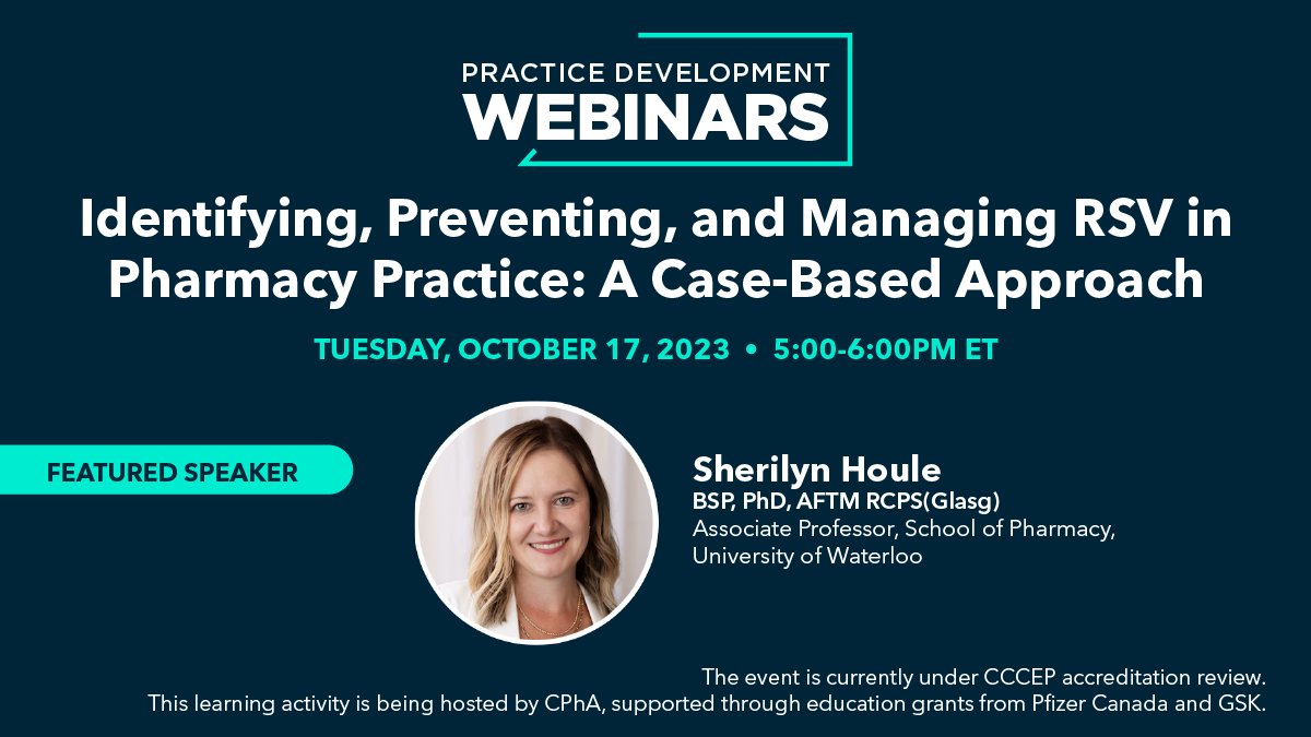 CPhAAPhC's tweet photo. #Pharmacists: Come to our webinar on Oct 17 to learn everything you need to know about RSV! 🦠

The session will help you identify symptoms, provide care for patients with RSV, and educate patients on preventative measures.

➡️ Register here: https://t.co/S55gNBh1aE https://t.co/sN0fhL9Gae