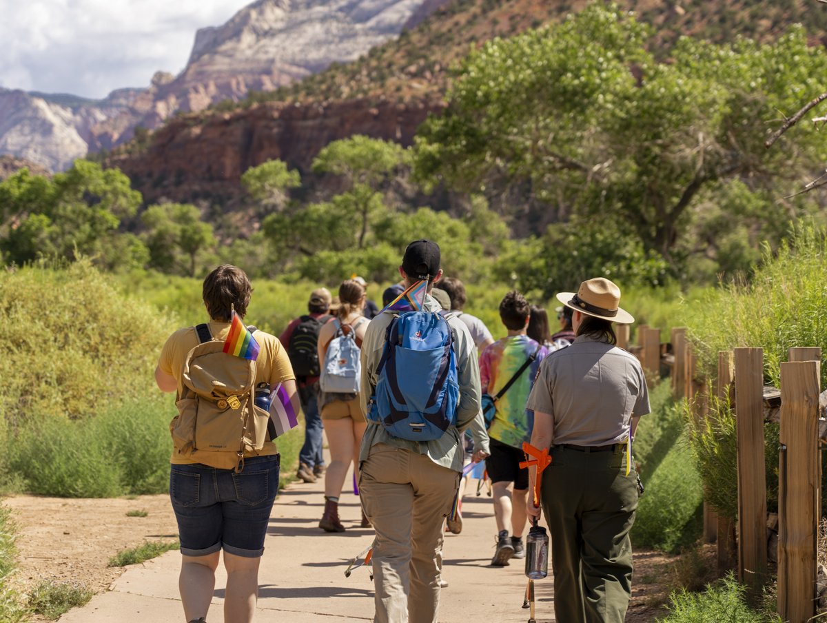 NatParkTrust's tweet photo. 🌈 October is #LGBTQHistoryMonth! Whether hiking, biking, or strolling in the park, remember the outdoors is for all. Let's build inclusive environments in nature and beyond. Together, we can forge trails of acceptance. 🌳🏳️🌈
#OutsideWithPride #LGBTQ #QueerPride https://t.co/hhj3hS3BO4