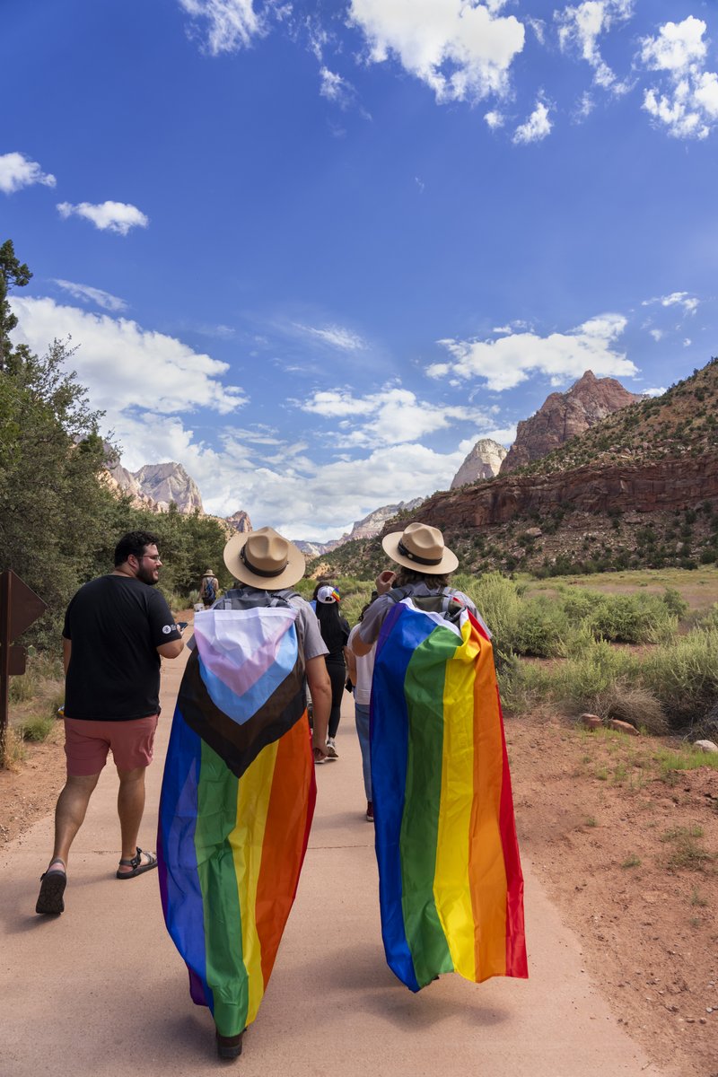 NatParkTrust's tweet photo. 🌈 October is #LGBTQHistoryMonth! Whether hiking, biking, or strolling in the park, remember the outdoors is for all. Let's build inclusive environments in nature and beyond. Together, we can forge trails of acceptance. 🌳🏳️🌈
#OutsideWithPride #LGBTQ #QueerPride https://t.co/hhj3hS3BO4