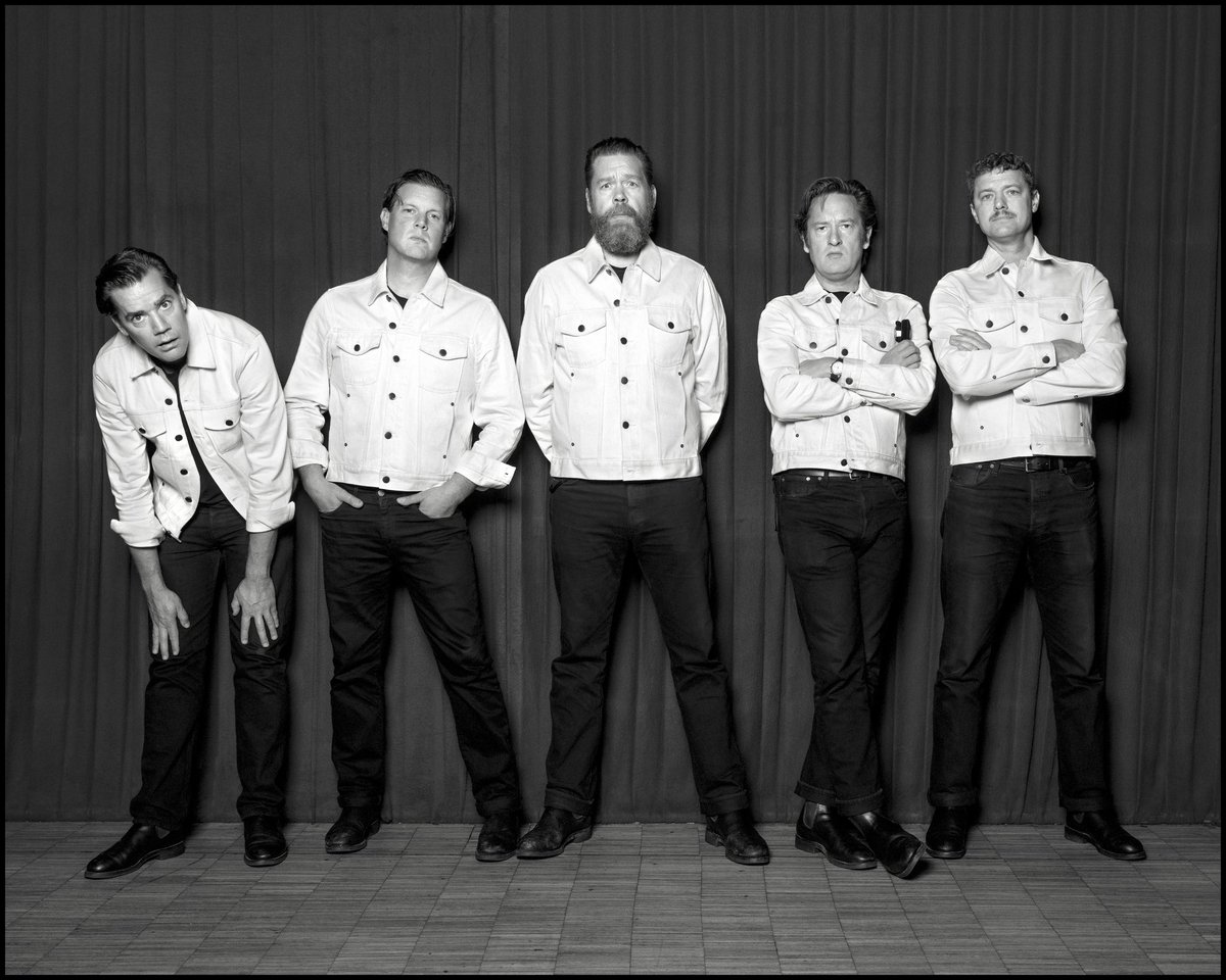 TheHives's tweet photo. We present to you, The Hives Oct 2004, Nov 2007 and Sept 2023. 

Posing the same for comparison. Aging like fine swine. The bass player ages weird though. Seems completely changed. 

Which is your favorite era and why is it 2023?

📸 Erik Weiss https://t.co/pjw3aKNcWI
