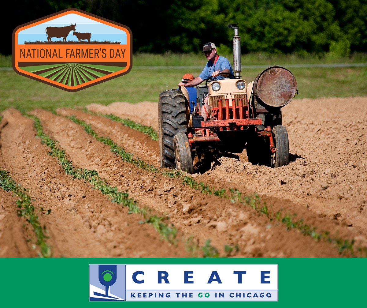 CREATE_Chicago's tweet photo. Happy National Farmer's Day! Thank you to all the men and women who work hard to feed our nation. #DidYouKnow the railroad partners in #CREATEProgramChicago move $6.8 billion worth of field crops through the region each year? https://t.co/L3pNS1MqdO