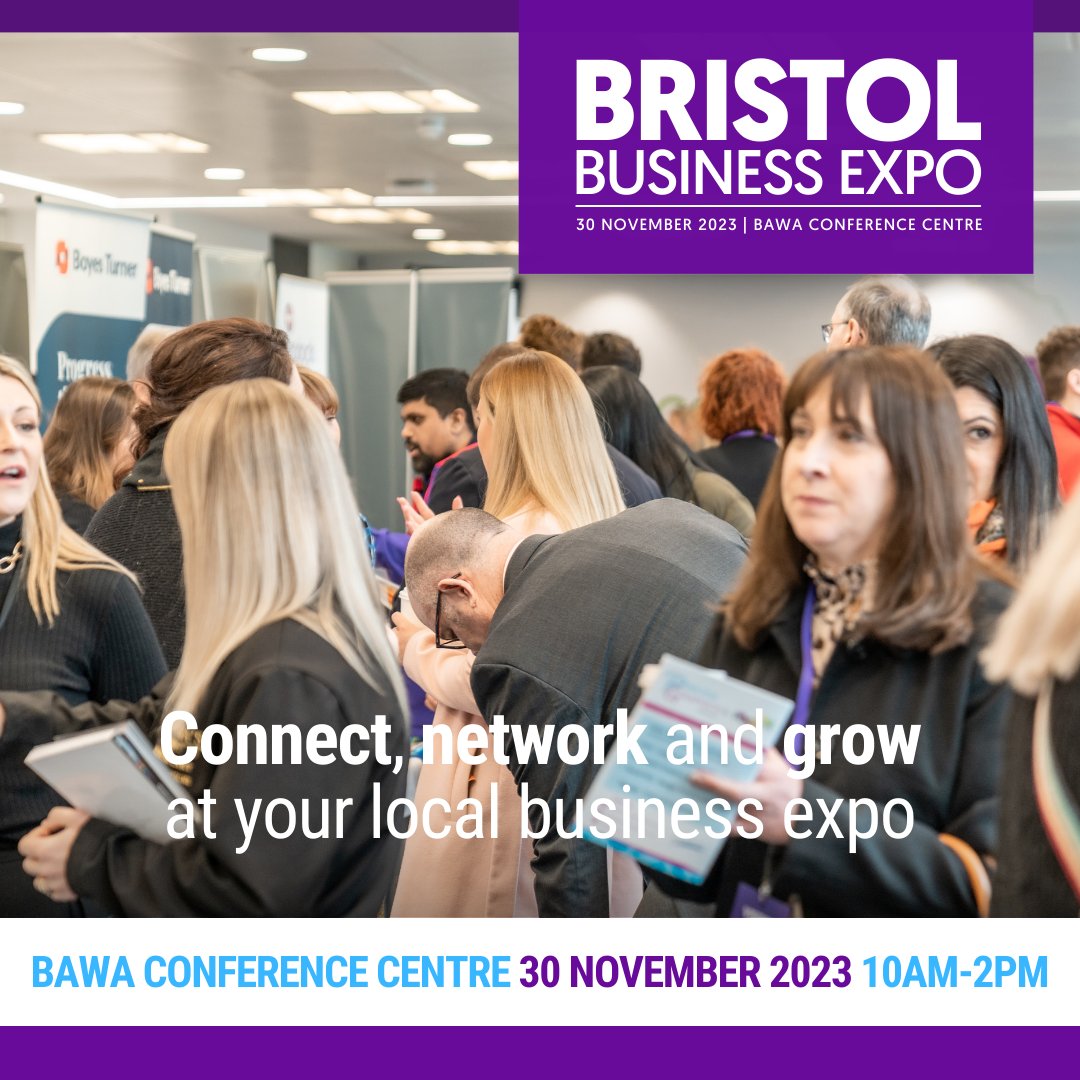 ExpoBristol's tweet photo. Join 250-350 businesses at the Bristol Business Expo on 30th November at BAWA Conference Centre, get your tickets now 🎫 https://t.co/oXIOZezBnn #BristolExpo https://t.co/oMTLKCyWfc