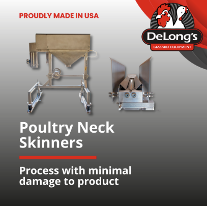 Looking for ways to maximize your product ROI? Then check out DeLong’s poultry neck skinners, which reduce waste by processing with minimal damage to the product. 🐔🥚

Learn more: bit.ly/3rNvHUa #poultryequipment #USAMade