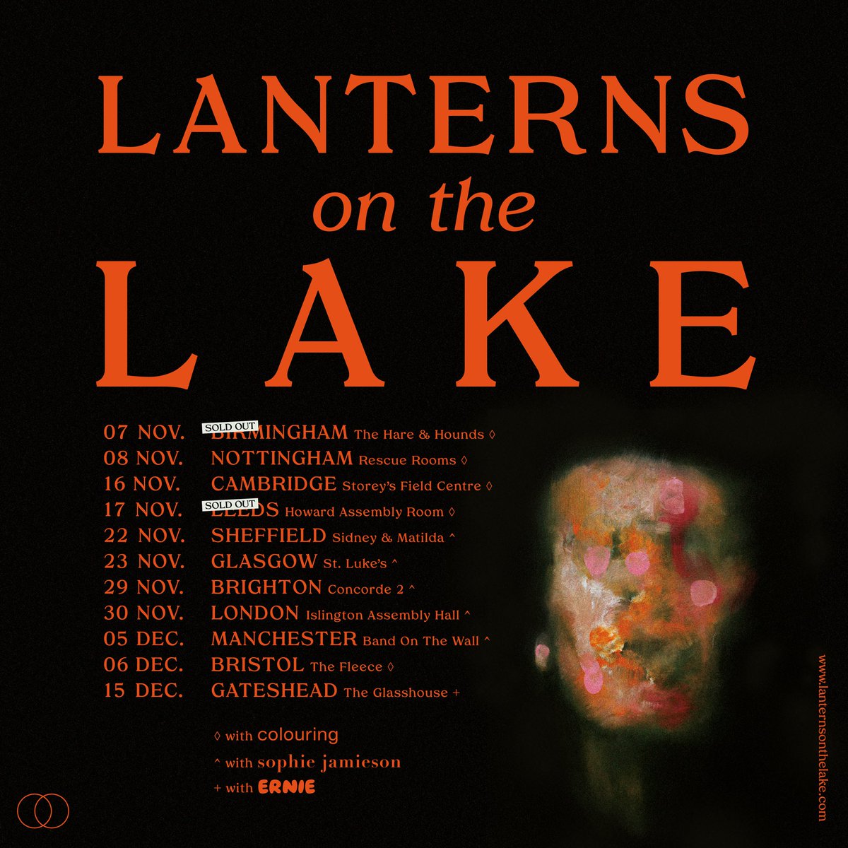 👋 Hello, Birmingham and Leeds have SOLD OUT for our tour next month. Thanks to everyone who has bought a ticket, we can’t wait to play these shows.

If you’re planning to see us on the other dates make sure you grab your tickets soon! 🧡

lanternsonthelake.com/live