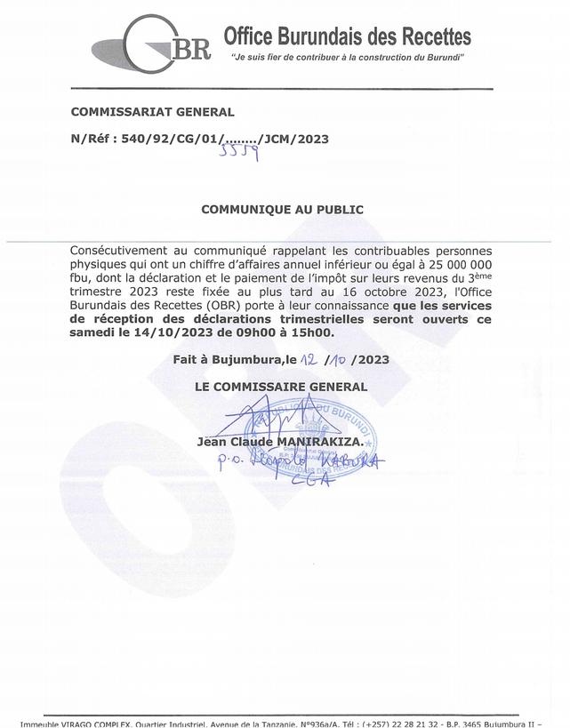 Office Bdais des Recettes tweet media