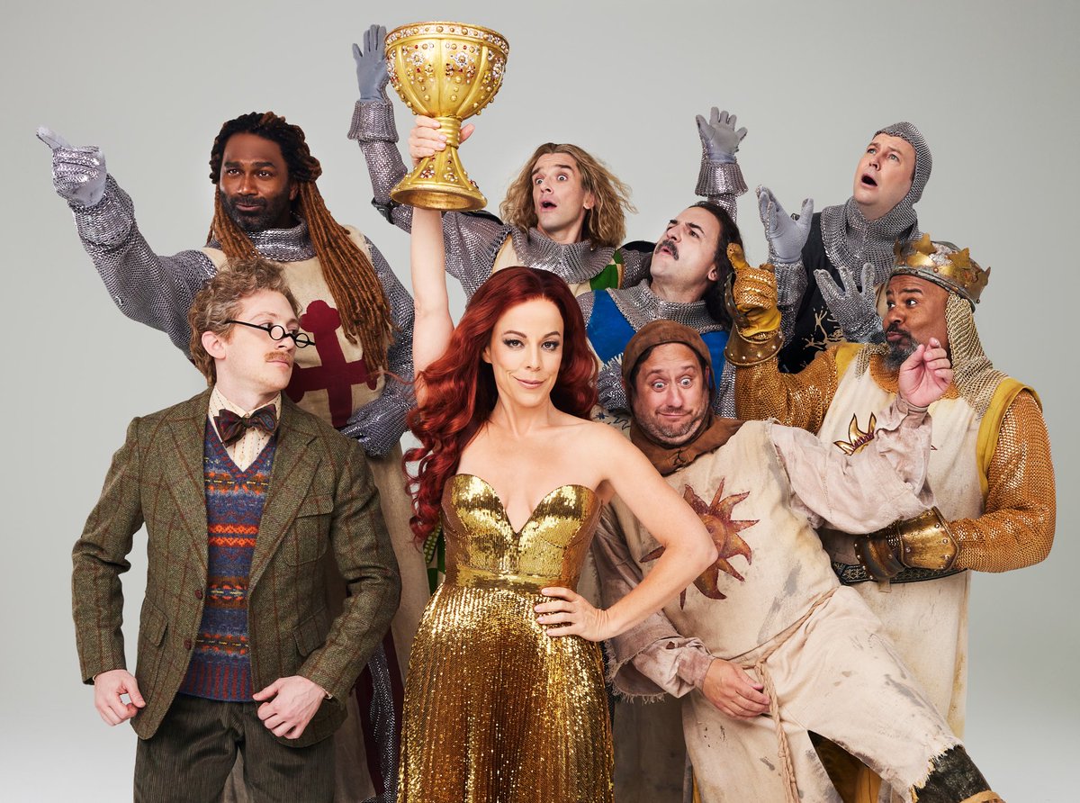 SpamalotBway's tweet image. Now presenting the Knights, and Lady, of the Round Table! Here’s your first look at the amazing cast of Spamalot 🌟🥥

📸: Matt Murphy

#Spamalot #spamalotbway #FindYourGrail #Ni