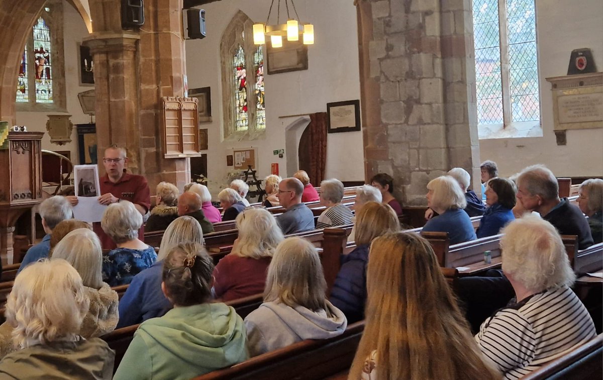 DiscoverhistPH's tweet photo. Another #excellent #audience at #StJohnsChurch this #afternoon.Today, Paul #delivered his #localhistory #talk on #SaintsandSinners. From #bad #KingJohn and #good #StOswald.From #murderer #PCHerbertBurrows to the #saintly #WilliamLaslett. #WorcestershireHour #WorcesterHistory https://t.co/91MCymtQQc