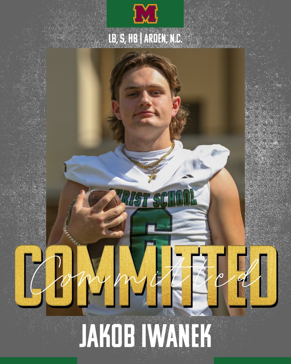 Congratulations to Jakob Iwanek '24 on his verbal commitment to play football for Maryville College!

Jakob revealed the decision at the tail end of Thursday's Senior Speech in St. Joseph's Chapel. #GoGreen