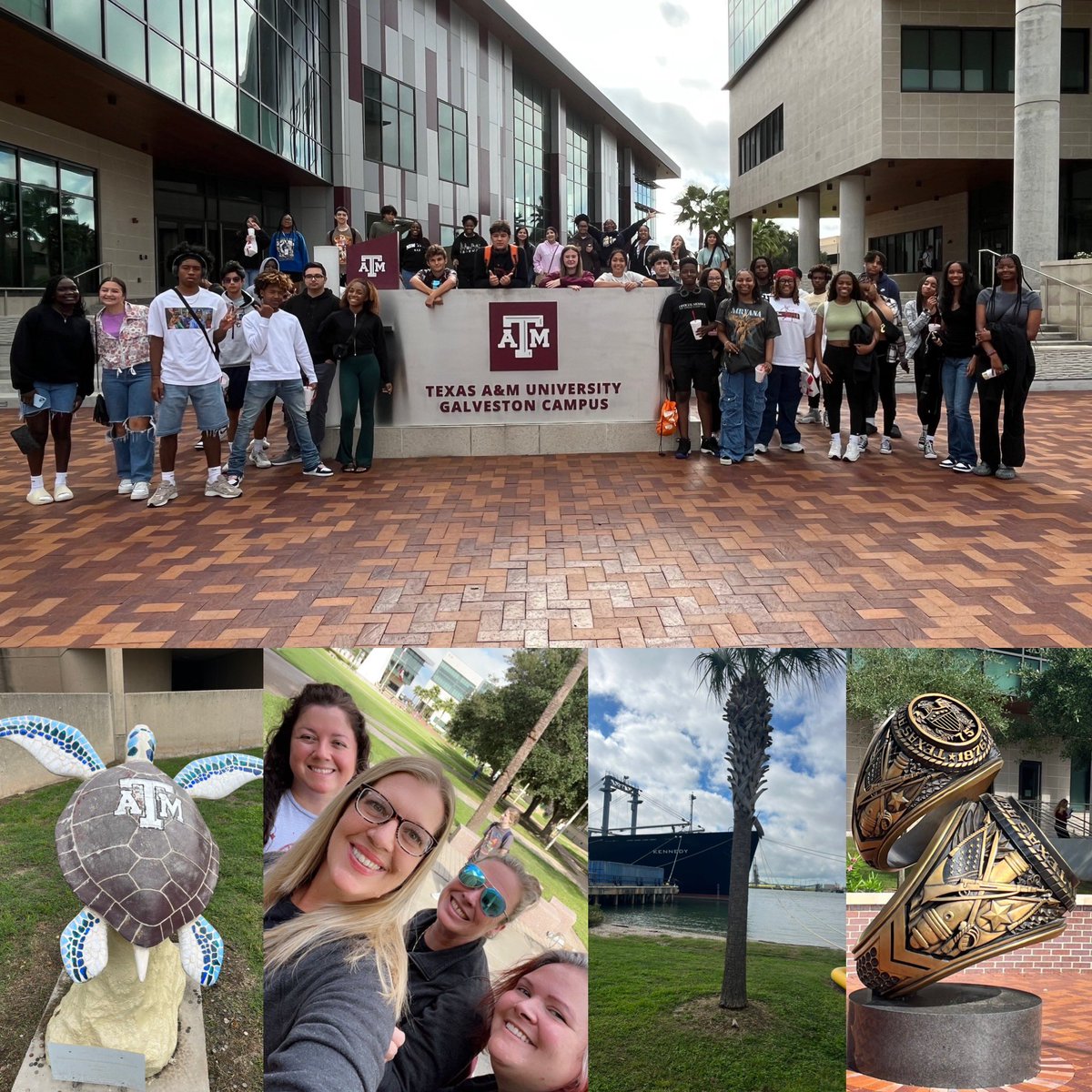 HartlineLindsey's tweet photo. AVID students had a fantastic day touring A&amp;M Galveston! 🎉 We had amazing weather, learned about all the opportunities the campus offers, &amp; spotted some dolphins. 🌞🙌 @HumbleISD_AVID @HumbleISD_SCHS #ThisIsAVID https://t.co/Z4NYD2XF0A
