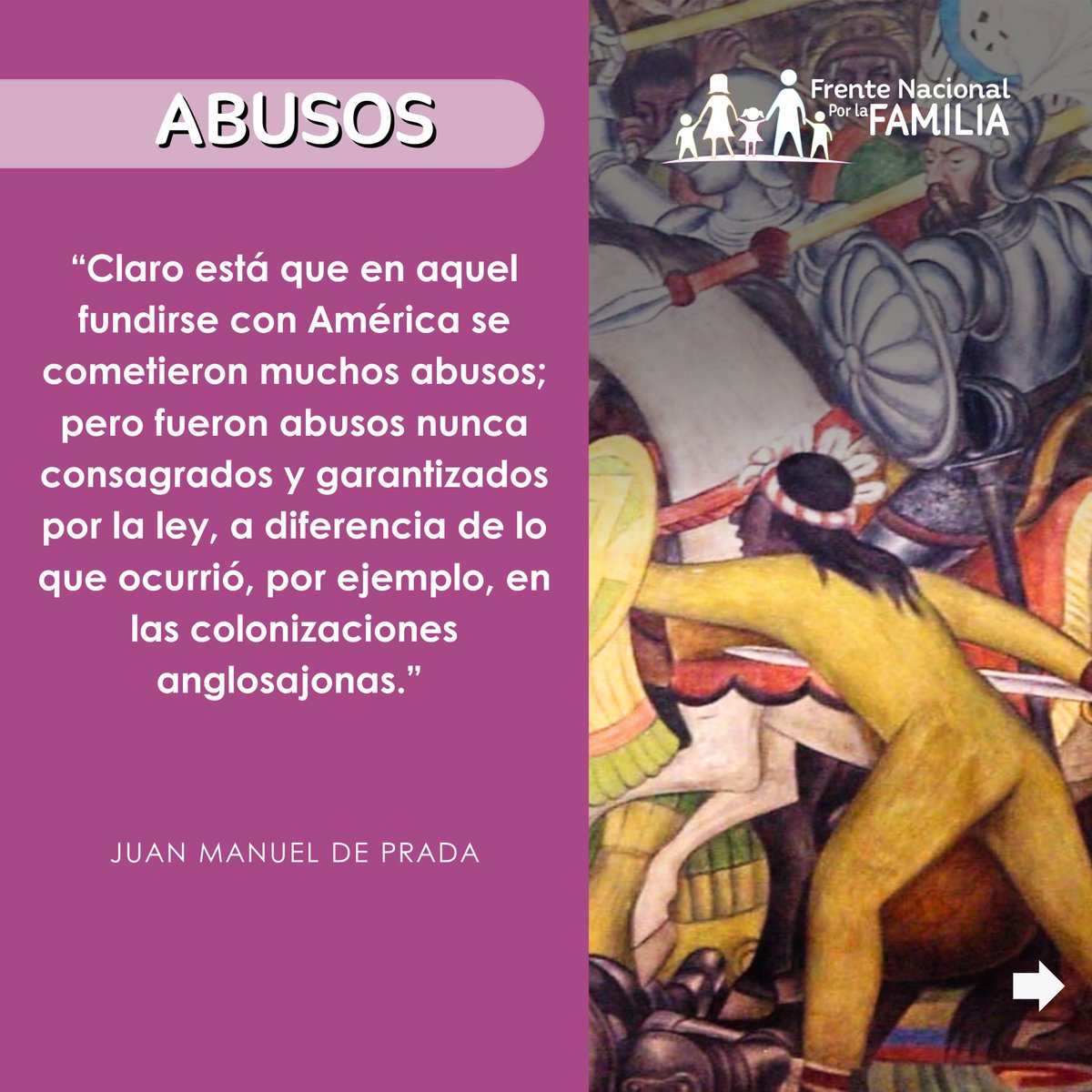 FNxFamilia's tweet photo. 🧵 Hoy celebramos el Día de la Raza o también conocido como 'Día de la Hispanidad', compartimos con ustedes algunos pensamientos de Juan Manuel de Prada sobre  el encuentro de estos dos mundos y la fusión en una Raza Cósmica como la llamó Vasconcelos. https://t.co/gPKWe2Ei5C