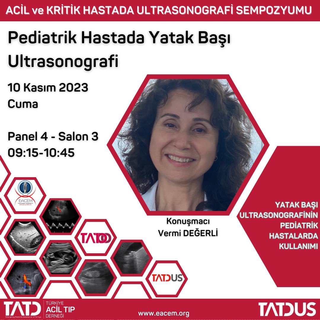 TrTatdus's tweet photo. Sempozyum Panelleri Titizlikle Planlanıyor 🌟
Panel 4: Ultrasonografide Yeni Konular ✨
Konu: Pediatrik Hastada Yatak Başı Ultrasonografi 💫
TATDUS eğitmeni Dr. Vermi Değerli bizlerle 💥 https://t.co/OycIHecg61