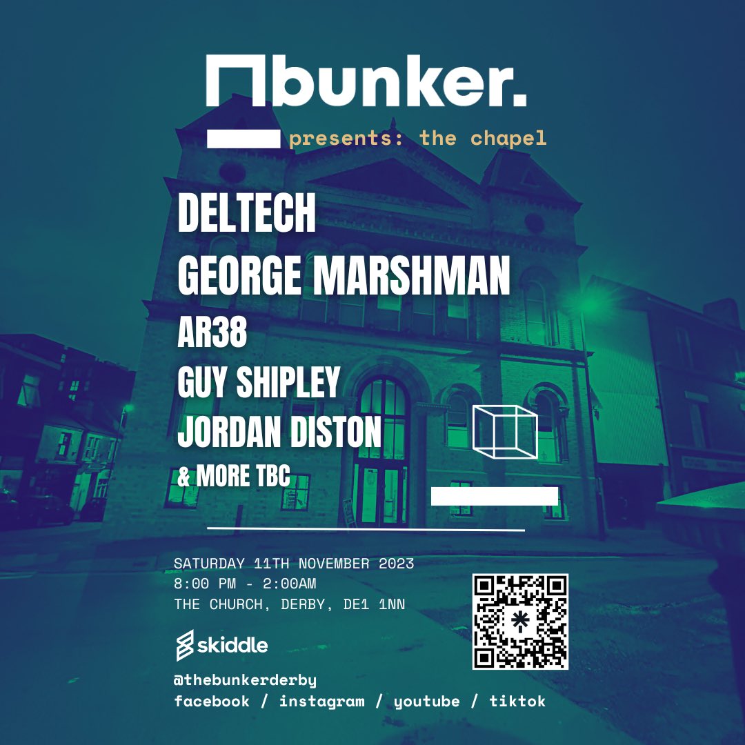 We present to you our line up for THE CHAPEL 💒 

Set within an old Methodist Church featuring a massive balconied auditorium 👀

This is going to be special!

Tickets: skiddle.com/e/36709214