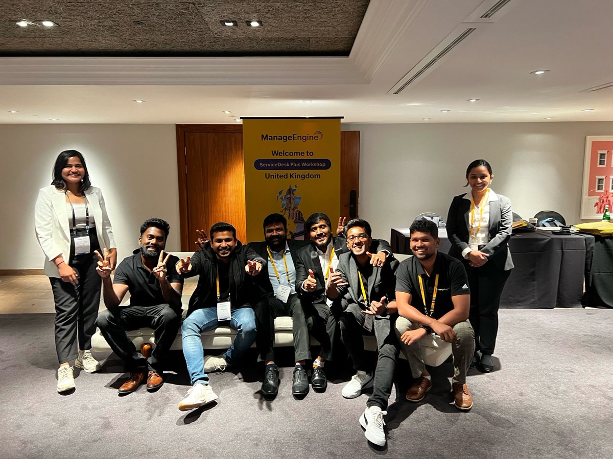manageengine's tweet photo. Today, we hosted a ServiceDesk Plus workshop in Manchester for our customers. It was a day full of exciting discussions and talks!

We extend our heartfelt gratitude to all who attended the workshop.

#ManageEngine #ServiceDeskPlus #workshop #training https://t.co/dtuOkl9Uvj