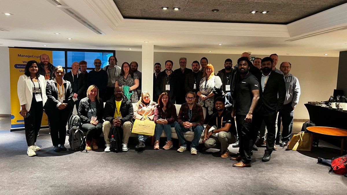 manageengine's tweet photo. Today, we hosted a ServiceDesk Plus workshop in Manchester for our customers. It was a day full of exciting discussions and talks!

We extend our heartfelt gratitude to all who attended the workshop.

#ManageEngine #ServiceDeskPlus #workshop #training https://t.co/dtuOkl9Uvj