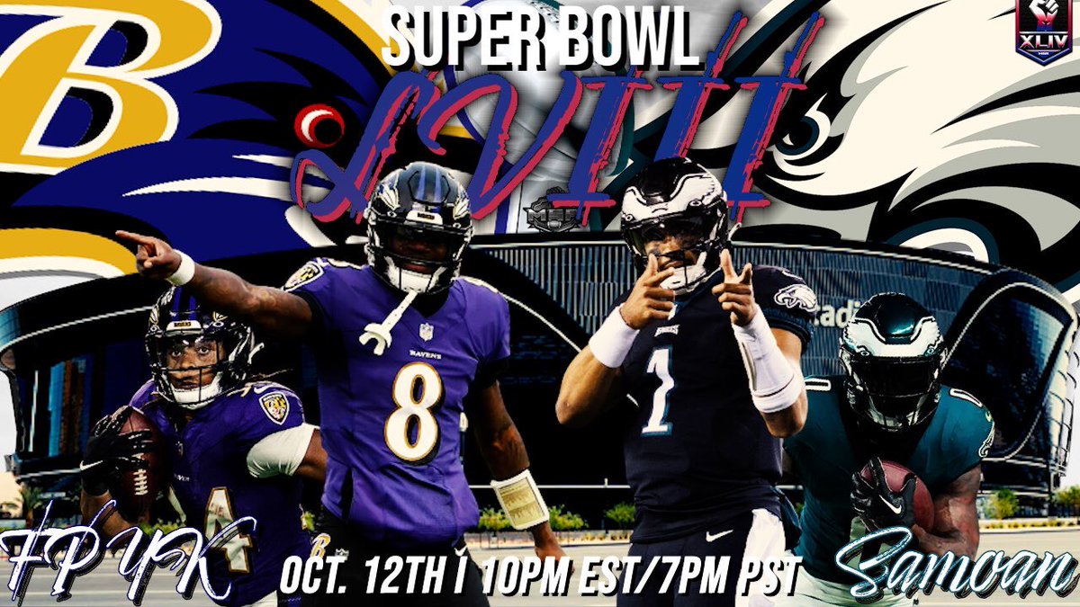 RAVENS/EAGLES: Super Bowl XLIV

Join the <a href="/MSRLeague/">The Revolution is NOW!</a> as we conclude the first season of the #Madden24 cycle with Super Bowl 44!!!

<a href="/FP_itsYKhoee/">FP | YK</a>'s Ravens look for Redemption against <a href="/samoanboi34/">2E</a>'s Eagles as he looks for his 3rd MSR Title

Twitch.tv/MSRNetwork - 10:30p