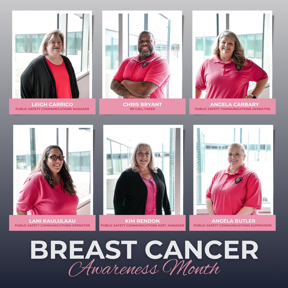 Breast cancer is the second most common cancer among women. Throughout the month, our dispatchers are wearing pink to raise awareness and honor those impacted by breast cancer.💗   #BreastCancerAwareness