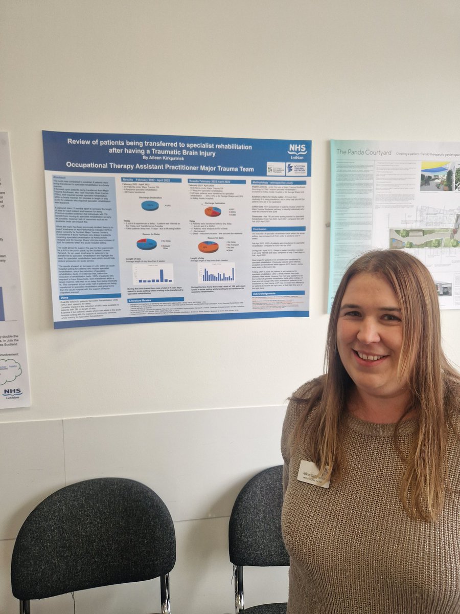 Great day at the #AHPreciateandProgress event @NHS_Lothian Major Trauma OT represented with 2 posters @aileenk80 #flyingtheOTflag #AHPsDay #AHPsDayScot