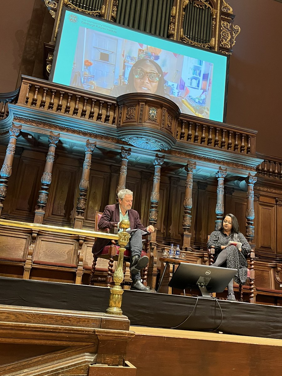 A leader is “someone able to chart a journey forward, but able to also be led” <a href="/aliciagarza/">Alicia Garza</a> on the expectations that we might expect for a leader in the 2020s after the cult of the celebrity leader <a href="/UoE_EFI/">Edinburgh Futures Institute</a> #EdinburghFuturesConversations