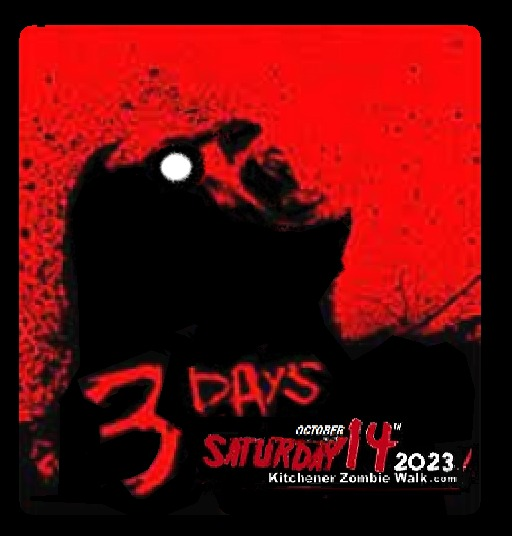 KitchenerZoMbie's tweet photo. 3 daYz = #kZw2023 #KitchenerZombieWalk #ZombieWalk #October14th #dtklove #kwawesomesome #waterlooregion #kitchenerwaterloo #wunderbar #gemütlichkeit #HelpWanted #VolunteerOpportunity #waterlooregion #kw #uwaterloo #laurier #kitchenerwaterloo #thingstodoinkw #Zombie https://t.co/6UVferQAbd