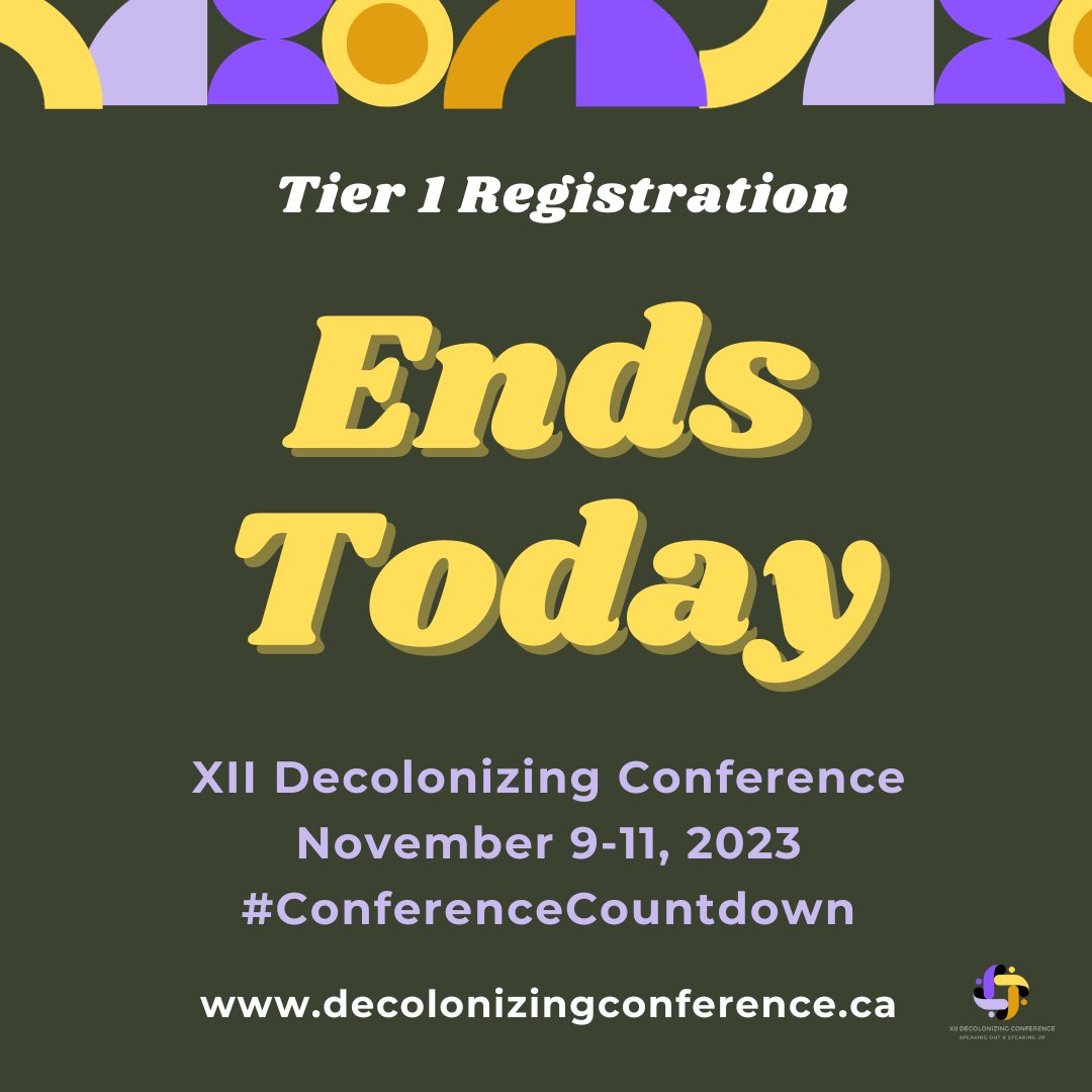 Last call for Tier 1 tickets! Prices go up after 11:59 pm today. Secure your spot now for an amazing anti-racism conference experience. Visit our website for tickets and detailed schedule or grab your tickets directly at tinyurl.com/DCeventbrite. #ConferenceCountdown