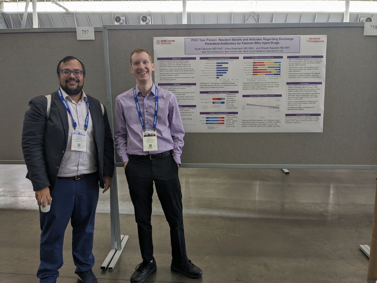Check out @WCMDeptofMed resident @safabric ‘s poster with @WCM_ID mentor @ShashiKapadiaMD at #IDWeek2023 !