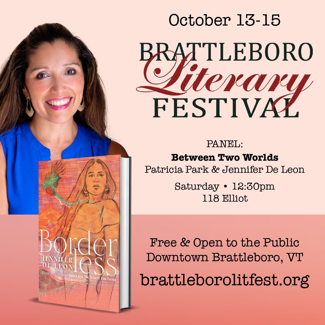 This weekend, October 13-15: I’ll be in Vermont for the Brattleboro Literary Festival! Join Patricia Park and me for our panel “Between Two Worlds” at 12:30pm on Saturday. Can’t wait to see you there! For more info: brattleborolitfest.org
