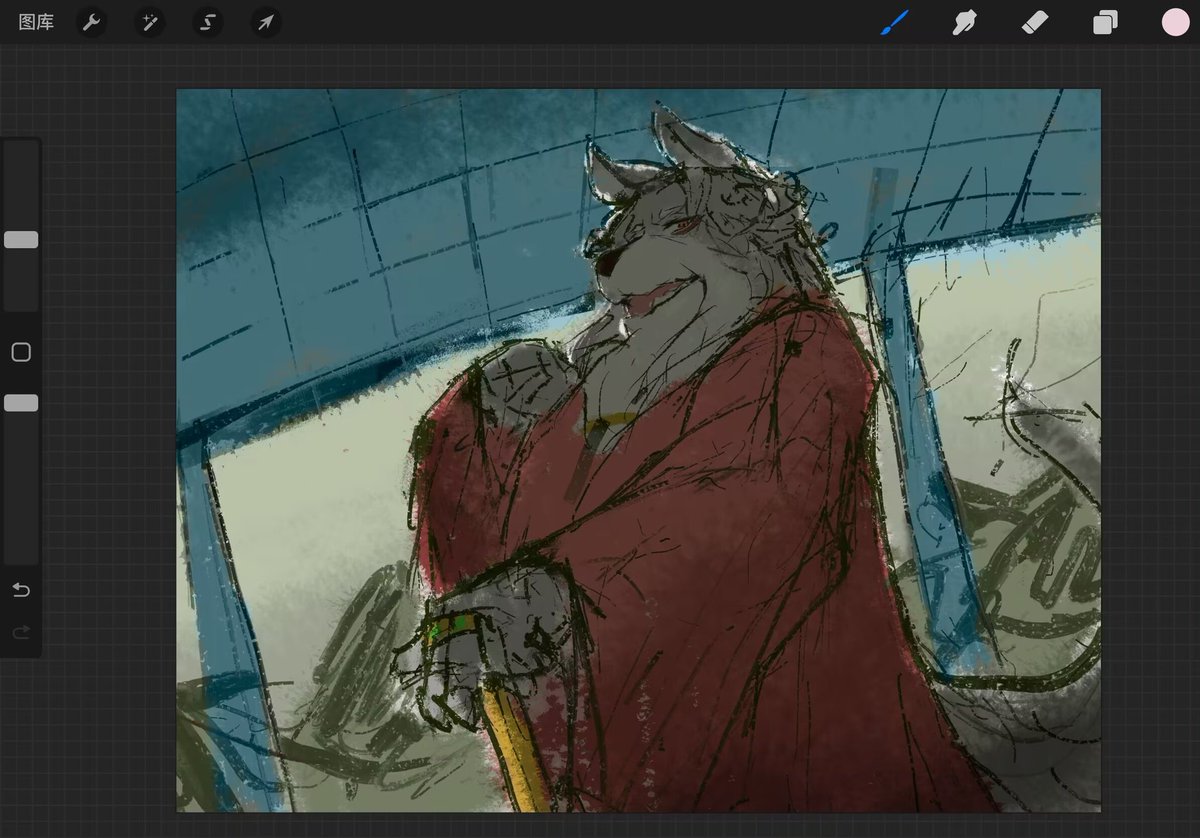 Soltresh_'s tweet photo. 原皮犬王
sketch
画的好乱，慢慢细化
#世界弹射物语 #worldflipper https://t.co/xXPbtJfG3S