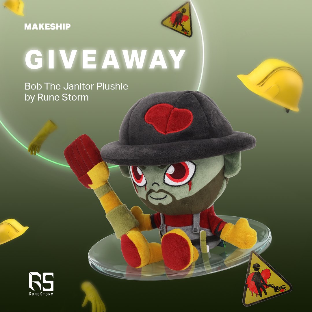 Hey everyone!

It’s giveaway time! Corporate strictures have permitted the allocation of 1 of 2 Bob the Janitor Plushies!

How to enter?
1. Follow @makeship and <a href="/VisceraCleanup/">VisceraCleanupDetail</a>
2. Retweet this post

Giveaway ends Oct 14 at 2pm (ET). Good luck!