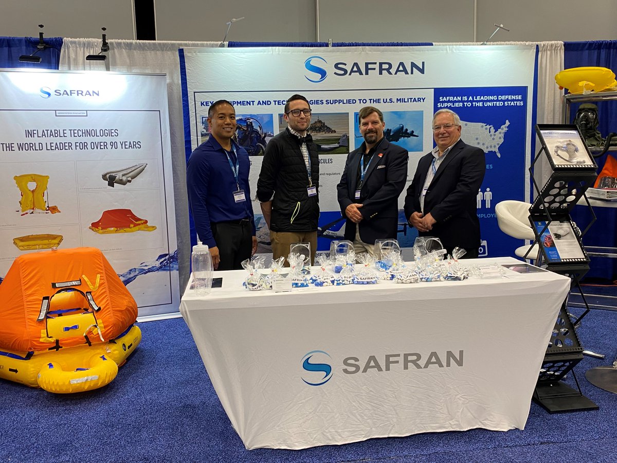 SafranUSA's tweet photo. [TRADE SHOW] @SafranAerosys is at the @SAFEAssociati0n’s 61st Annual Symposium in Virginia Beach, Virginia this week. 
#safesymposium #safeassociation #SafranAerosystemsEvacuation #SafranAerosystemsOxygen https://t.co/vrnqELNxqx
