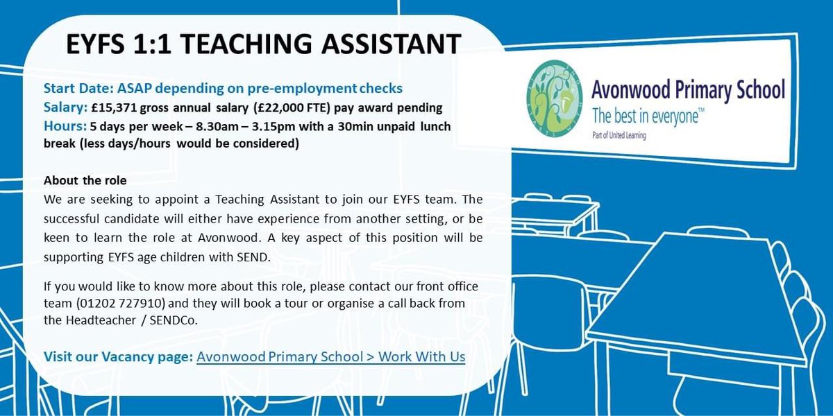 A rare opportunity to join our brilliant EYFS team is being advertised! There is a short turnaround with a deadline for applications of Sunday 29th October. More details can be found at the link below: ce0374li.webitrent.com/ce0374li_webre…