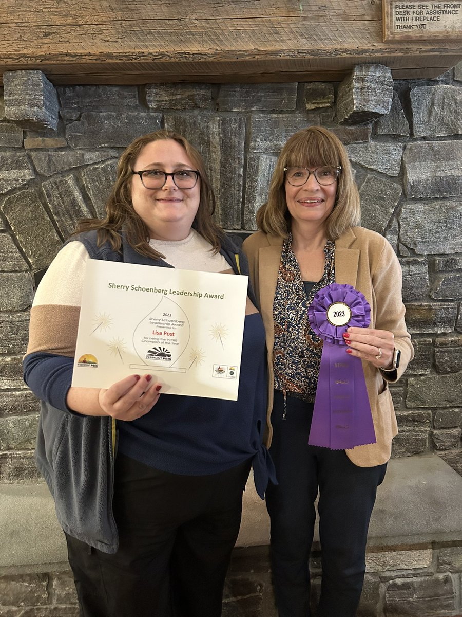 hrouelle's tweet photo. Our @VTPBIS Coordinator at #GCS received the Sherry Schoenberg Leadership Award! So well deserved for all she does to support our @VTEducation Mtss in #SEL @SBSchoolsVT https://t.co/DYVpzBP9mY