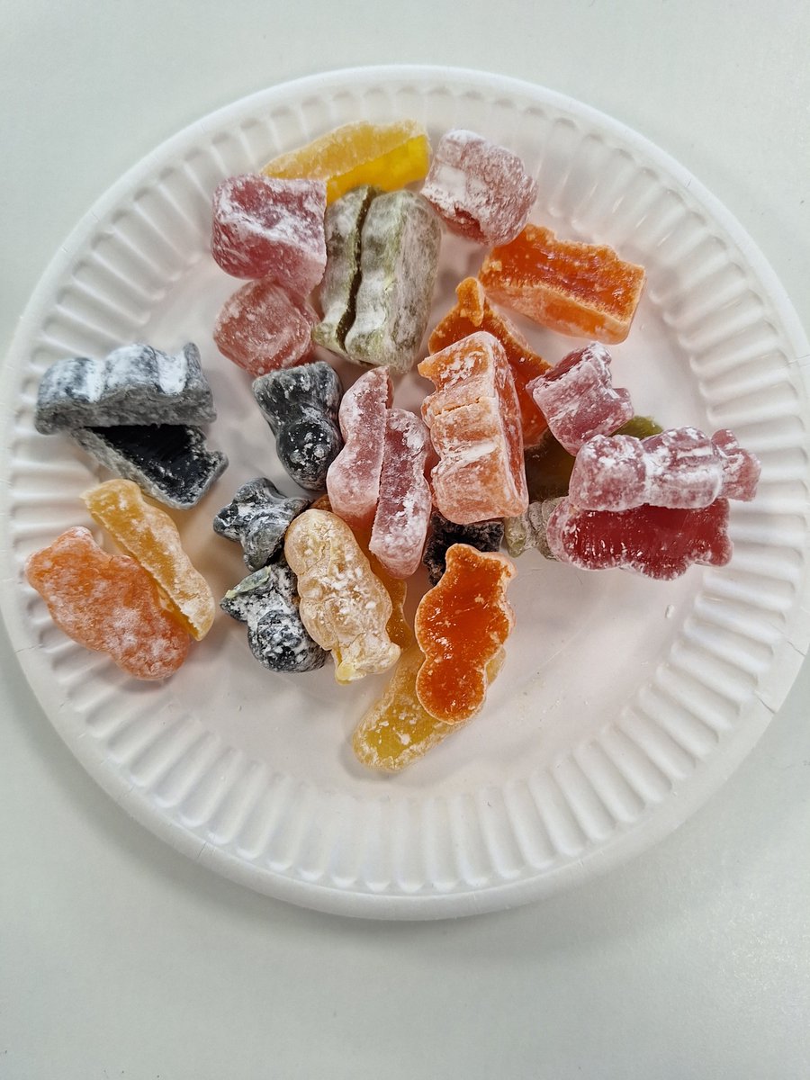 The completed activity and left overs from the part of today's session which was consolidating knowledge of anatomical terms by dissection of jelly babies. Thanks again to @SunderlandOT for the original idea -you'll be pleased to see your inspiration lives on another year.