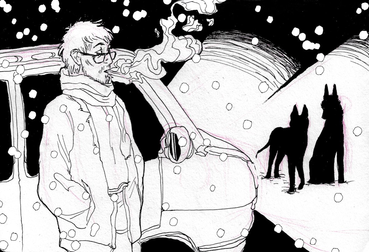 Kelgrid's tweet image. #Kultober Day 12. Damage Control
Maxime had to lie low after the death of his friends. He found a new place, away from everything. There he could learn, and wait for them to find their way back.

#Kult #KultRPG #KultDivinityLost #inktober #Kultober2023