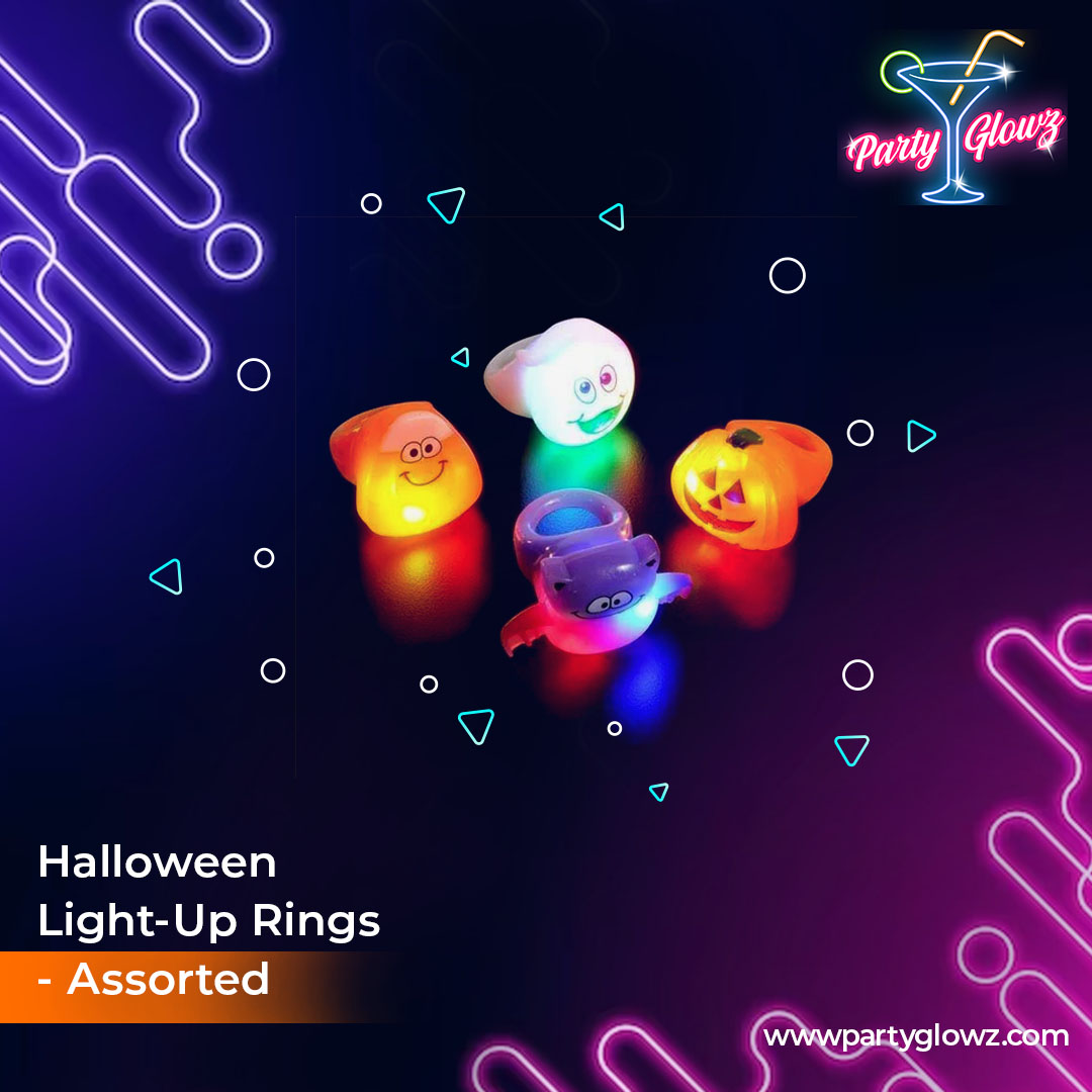 GlowzParty's tweet image. Get ready to shine and spook the night away with Halloween Light Up Rings – Perfect fun accessories to make your Halloween costume 'glow'rious! 🎃👻🦇💍✨👉 bit.ly/3DgoWNu

#halloweenrings #lightupaccessories #halloweenaccessories #lightuprings #ledrings